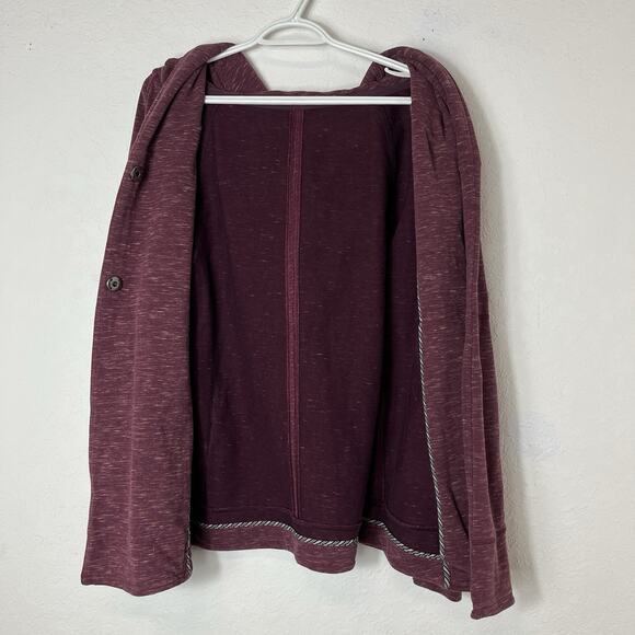 Lululemon Find Your Centre Wrap Jacket Heathered Marled Rust Berry Size 4 - Picture 7 of 12